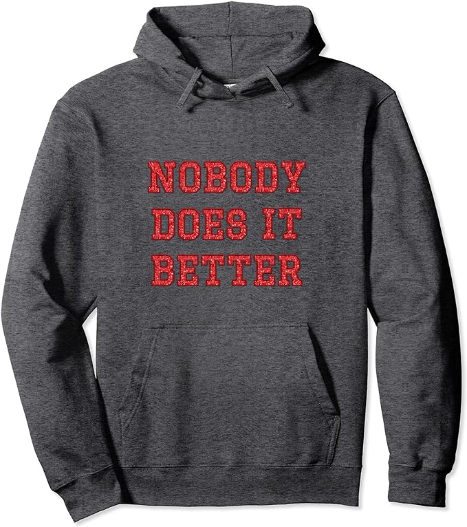 Nobody Does It Better - Red Sequin Style Print - Hoodie