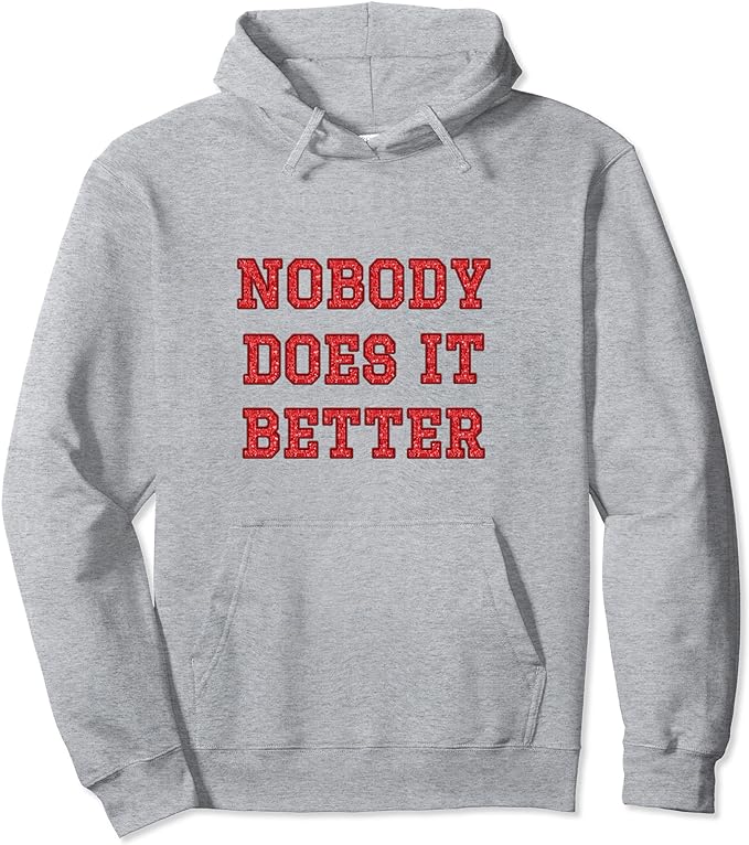 Nobody Does It Better - Red Sequin Style Print - Hoodie