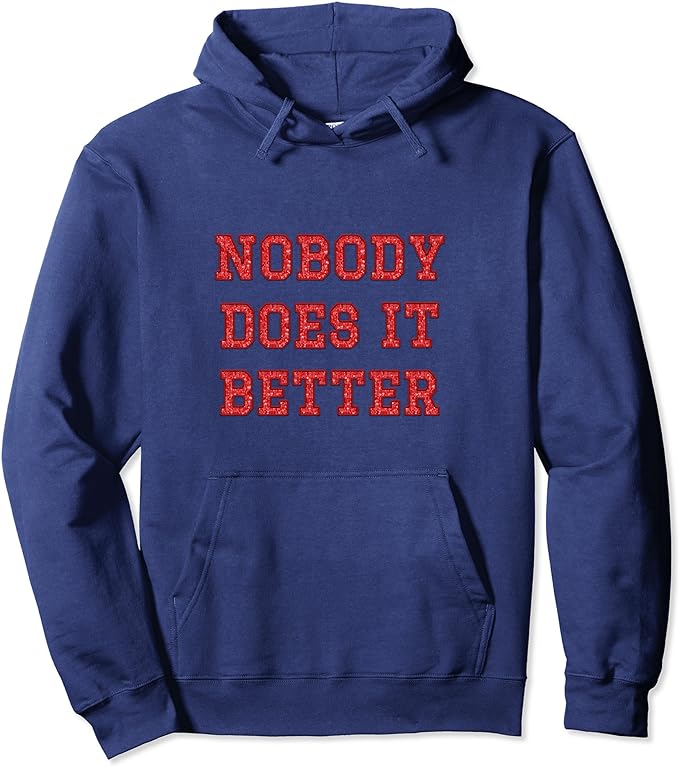 Nobody Does It Better - Red Sequin Style Print - Hoodie