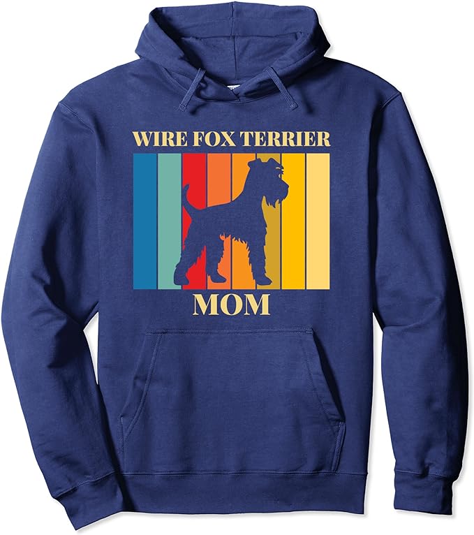 Wire Fox Terrier Mom - Wire Haired Fox Terrier Colourful Rainbow - Hoodie