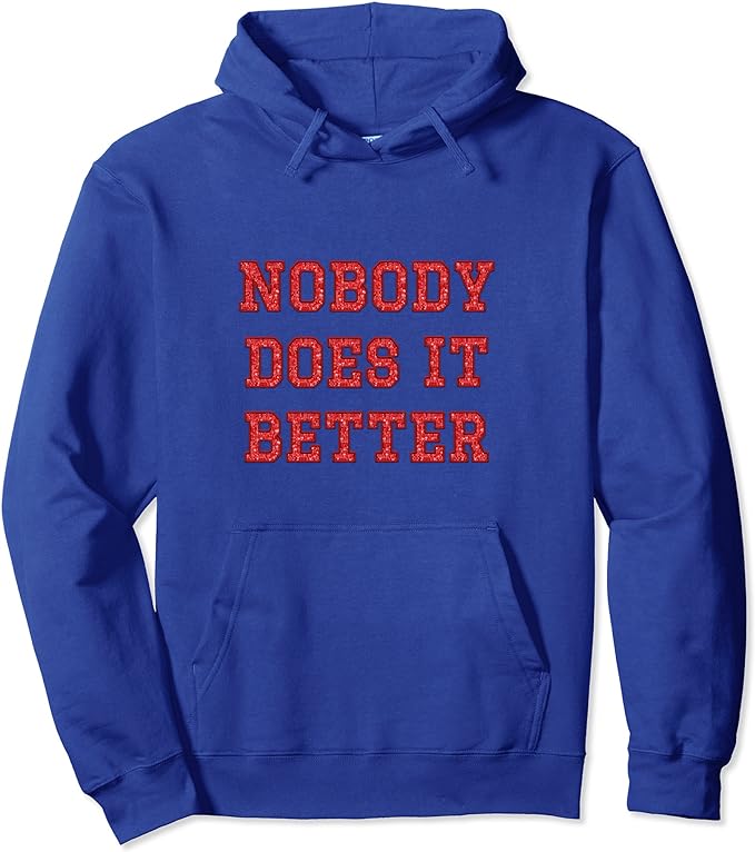 Nobody Does It Better - Red Sequin Style Print - Hoodie