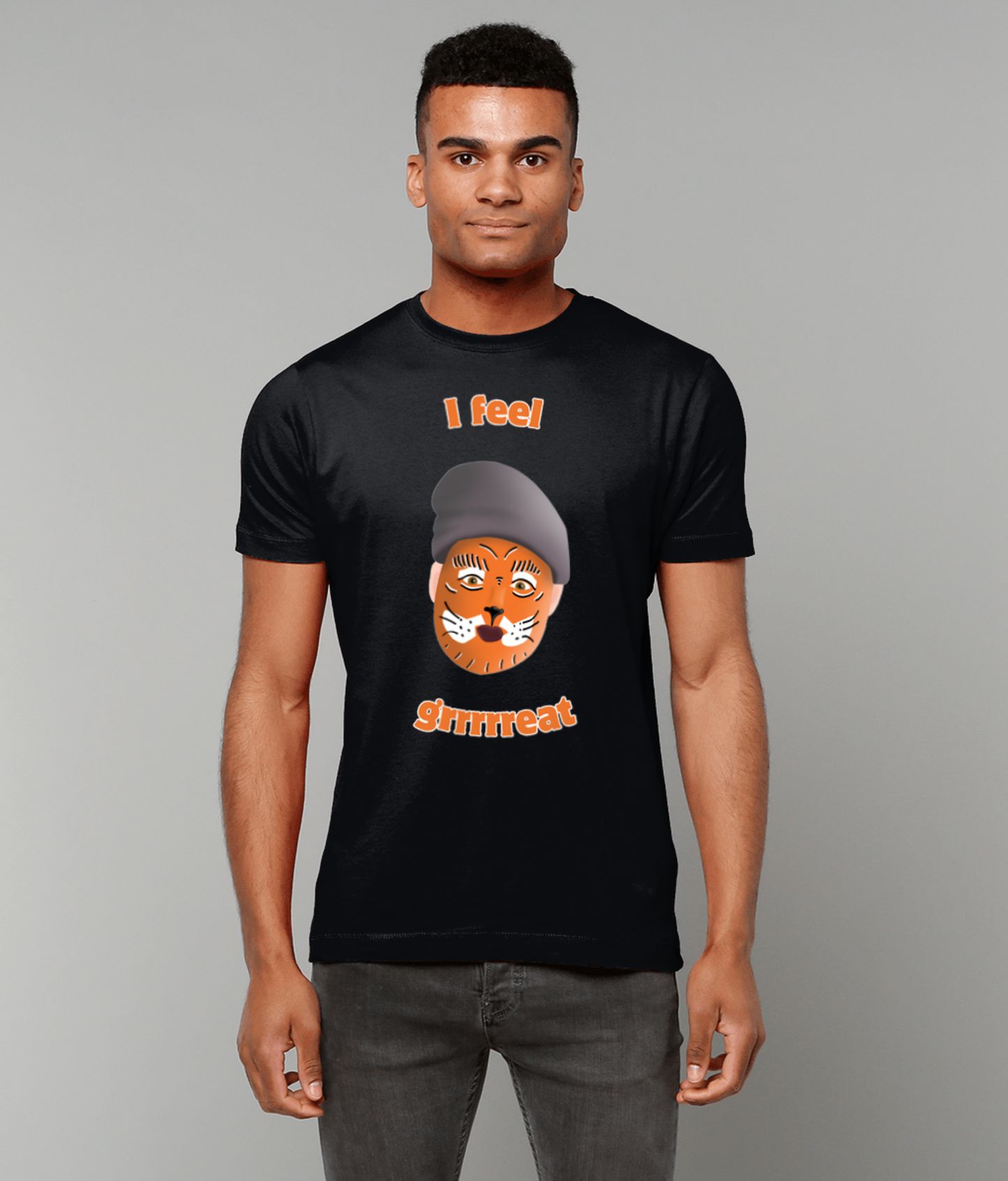 Young Kenny - Phoenix Nights Inspired T-Shirt - Tiger Facepaint - I Feel Grrrreat - Gildan Heavy Cotton