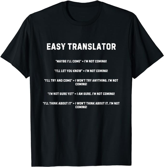 Easy Translator For Introverts - T-Shirt