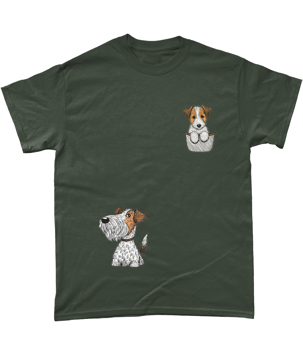 Wire Haired Fox Terrier in Your Pocket - Gildan Heavy T-Shirt - WHFT WFT
