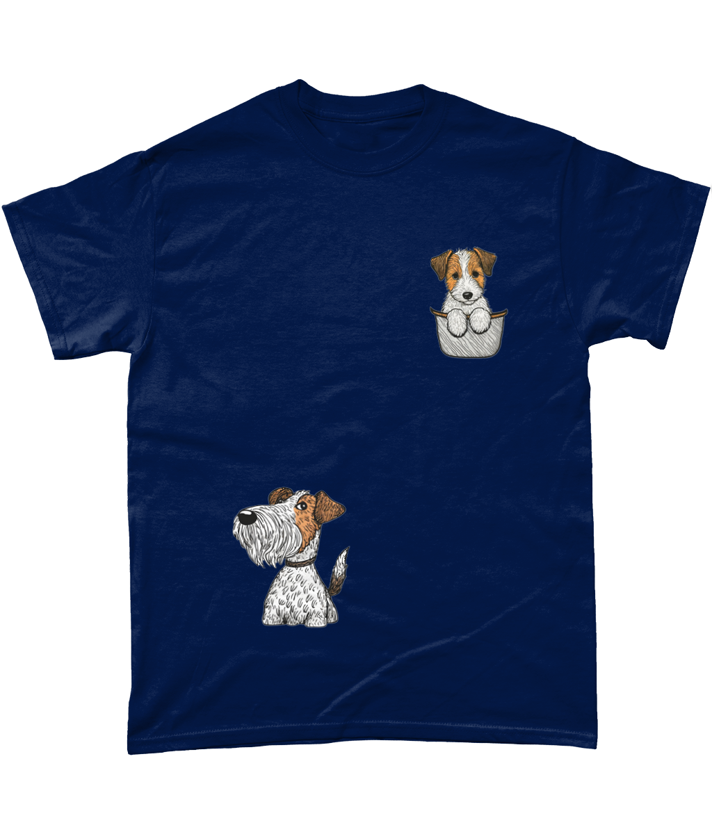 Wire Haired Fox Terrier in Your Pocket - Gildan Heavy T-Shirt - WHFT WFT