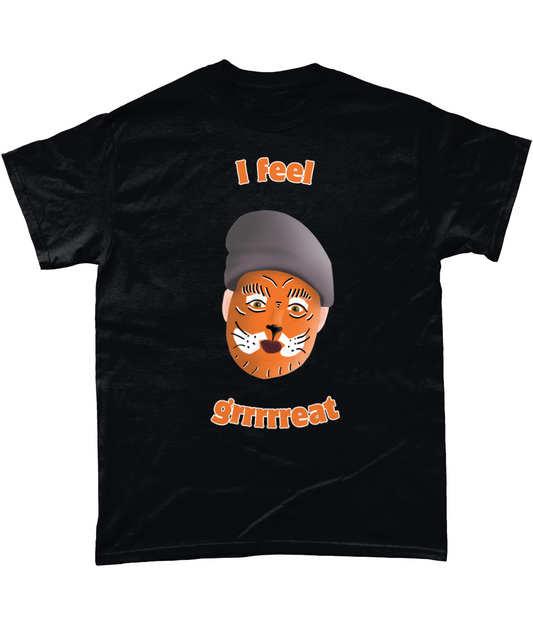 Young Kenny - Phoenix Nights Inspired T-Shirt - Tiger Facepaint - I Feel Grrrreat - Gildan Heavy Cotton