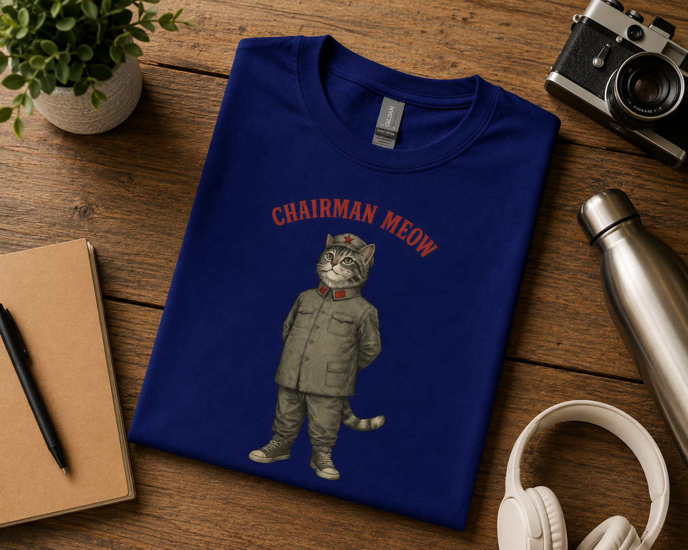 Chairman Meow Cat T-Shirt | Funny Political Cat Shirt | Vintage Cat Graphic Tee | Humorous Cat Lover Gift