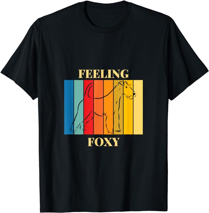 Feeling Foxy - Wire Haired Fox Terrier Colourful Rainbow T-Shirt