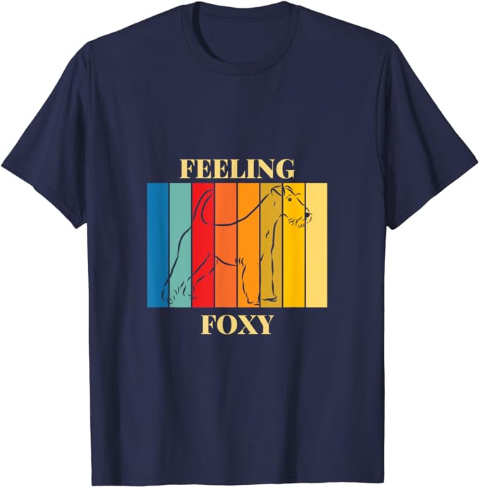 Feeling Foxy - Wire Haired Fox Terrier Colourful Rainbow T-Shirt