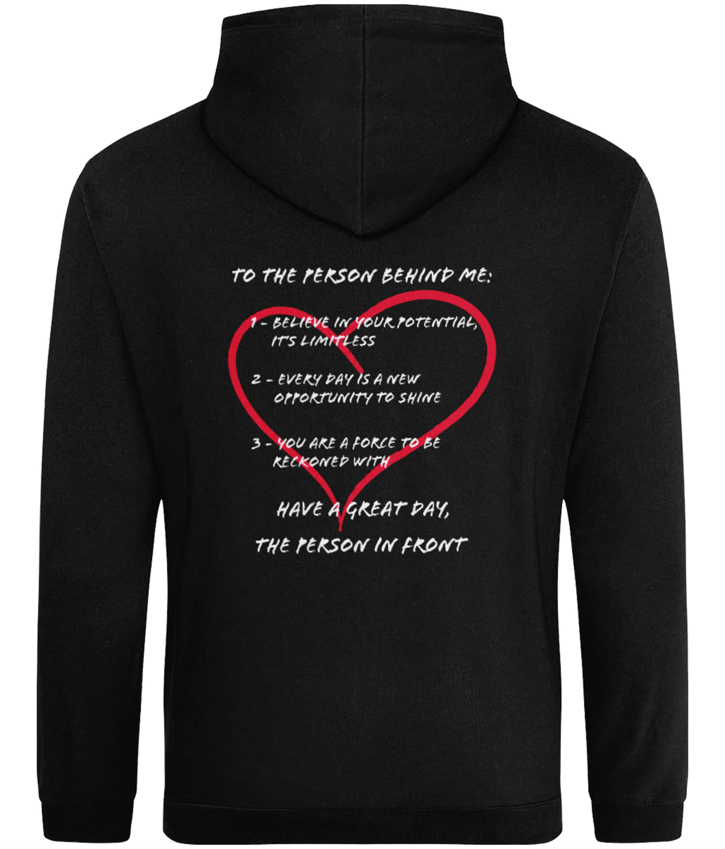 Life Affirming and Motivational Hoodie - Printed On The Back
