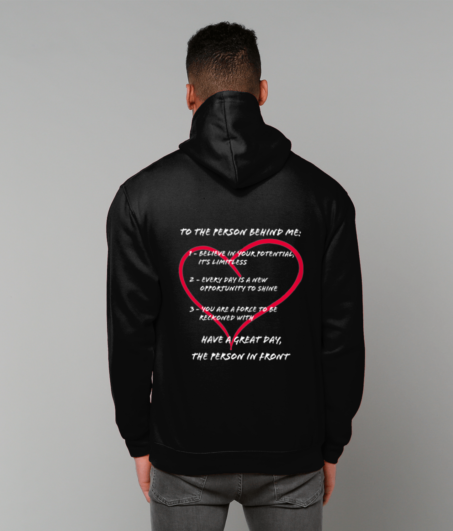 Life Affirming and Motivational Hoodie - Printed On The Back
