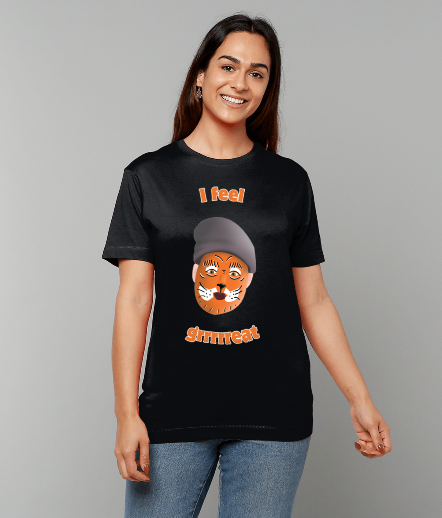 Young Kenny - Phoenix Nights Inspired T-Shirt - Tiger Facepaint - I Feel Grrrreat - Gildan Heavy Cotton