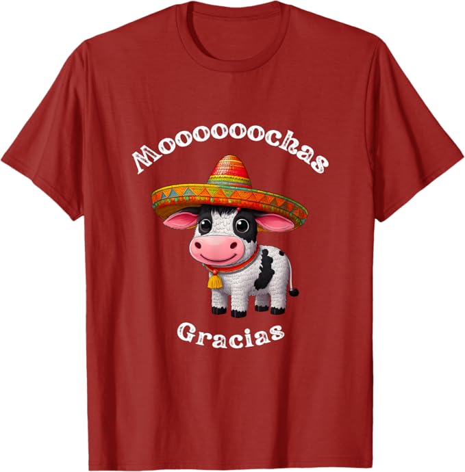 Mooooochas Gracias - Funny Spanish Cow Pinata T-Shirt
