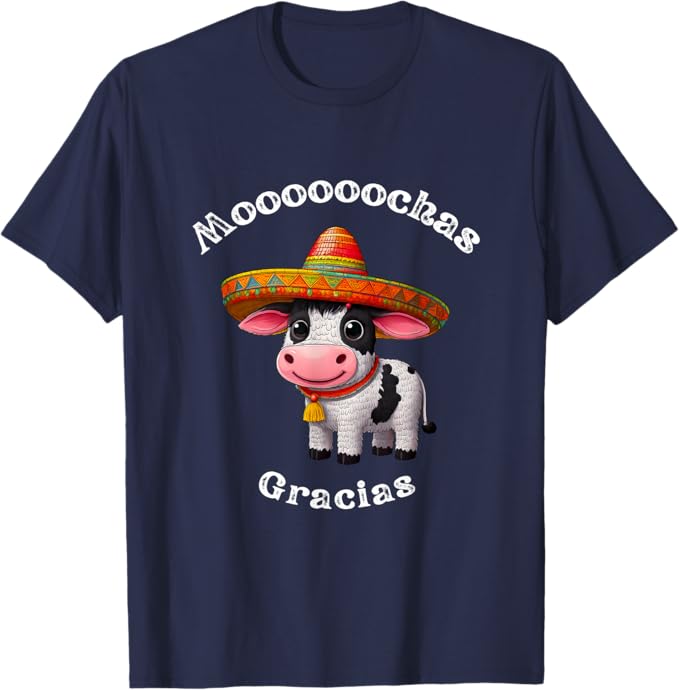 Mooooochas Gracias - Funny Spanish Cow Pinata T-Shirt