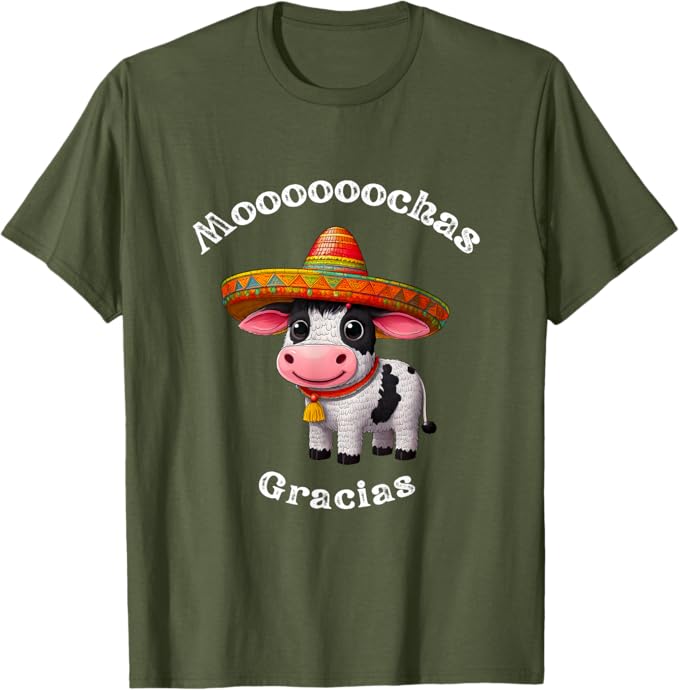 Mooooochas Gracias - Funny Spanish Cow Pinata T-Shirt